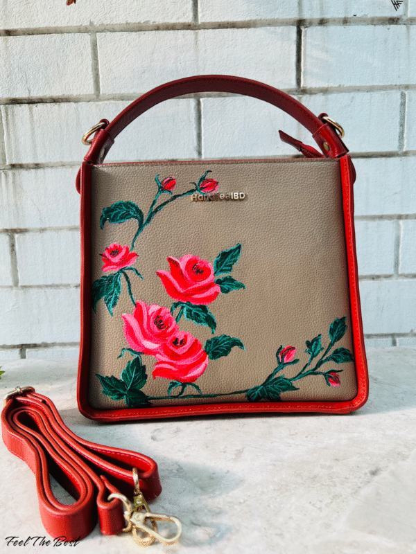 Premium Handcrafted Leather Bag – Vibrant Colors, Multi-Pocket, Zipper Closure