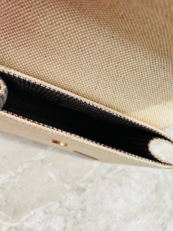 Floral Charm Crossbody Bag – Where Leather Meets Jute - Image 3