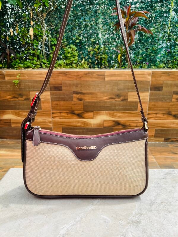 Elegant Leather & Jute Ladies Sling Bag – Bold, Earthy & Stylish - Image 8
