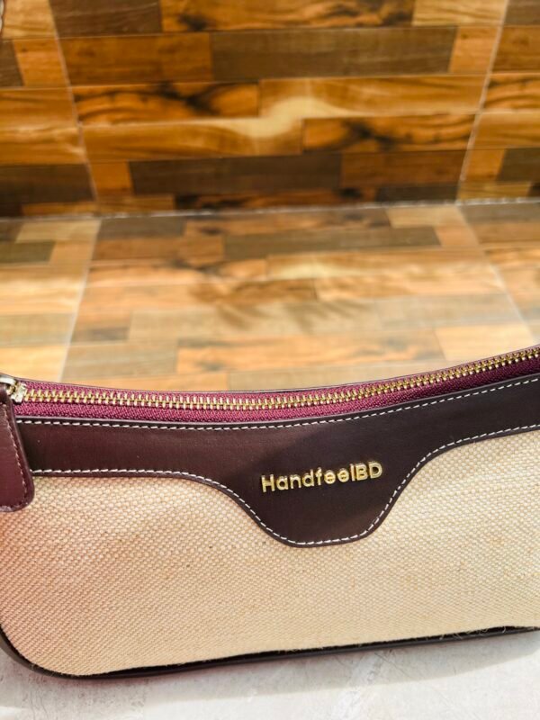 Elegant Leather & Jute Ladies Sling Bag – Bold, Earthy & Stylish - Image 3