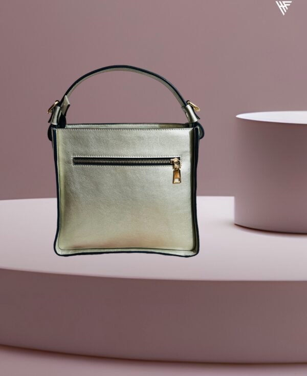 Starry Night Inspired Metallic Leather Shoulder Bag - Image 2