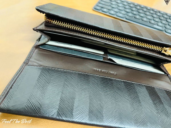 Genuine Leather Long Wallet – Elegant, Textured & Versatile - Image 3