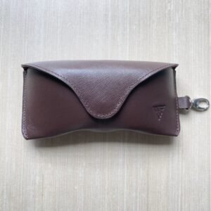 Avelon Premium Leather Sunglass case- Burgundy